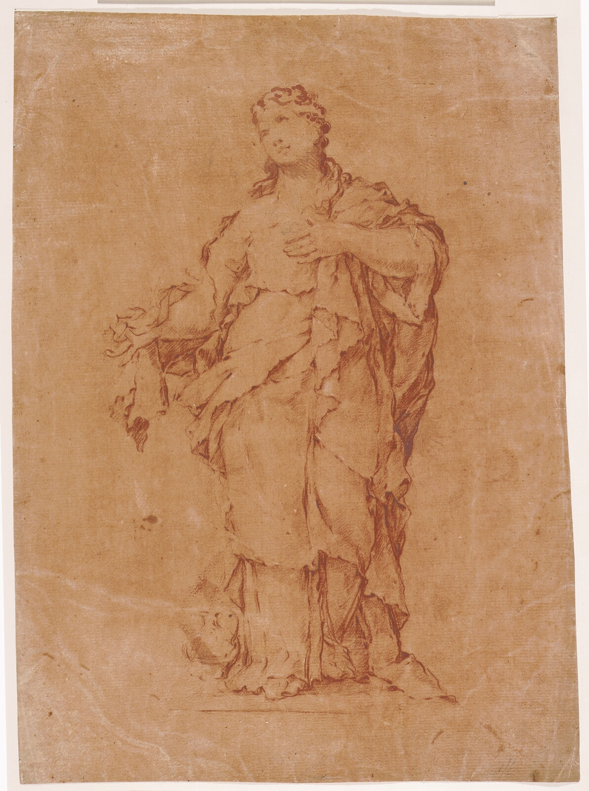 Luca Giordano, Maria Magdalene, efter Algardis statue i S. Silvestro al Quirinale