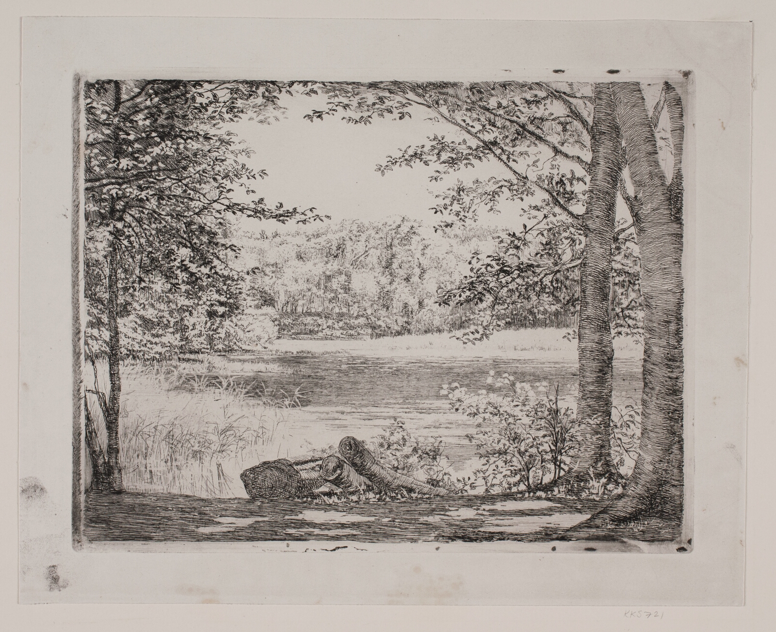 Carl Bloch, En skovsø ved Hellebæk