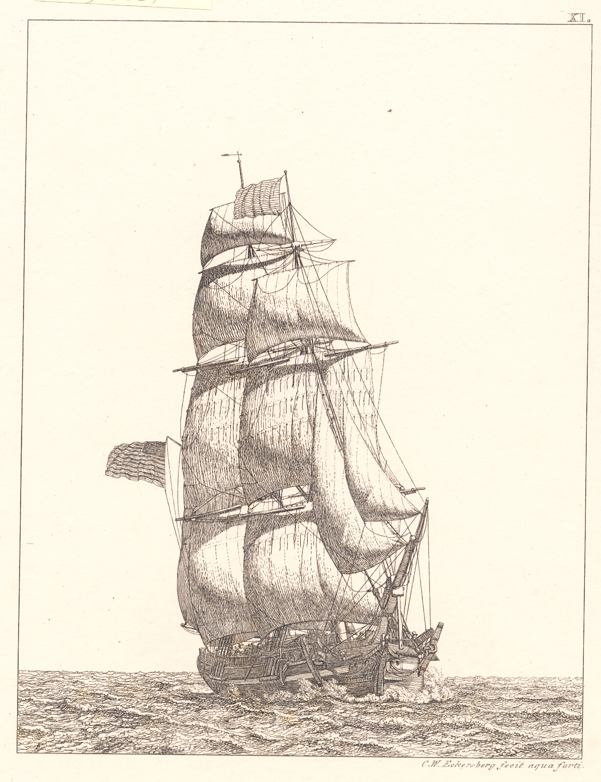 C.W. Eckersberg, En nordamerikansk brig
