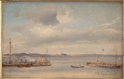 A Boat Harbour. Humlebæk, Zealand