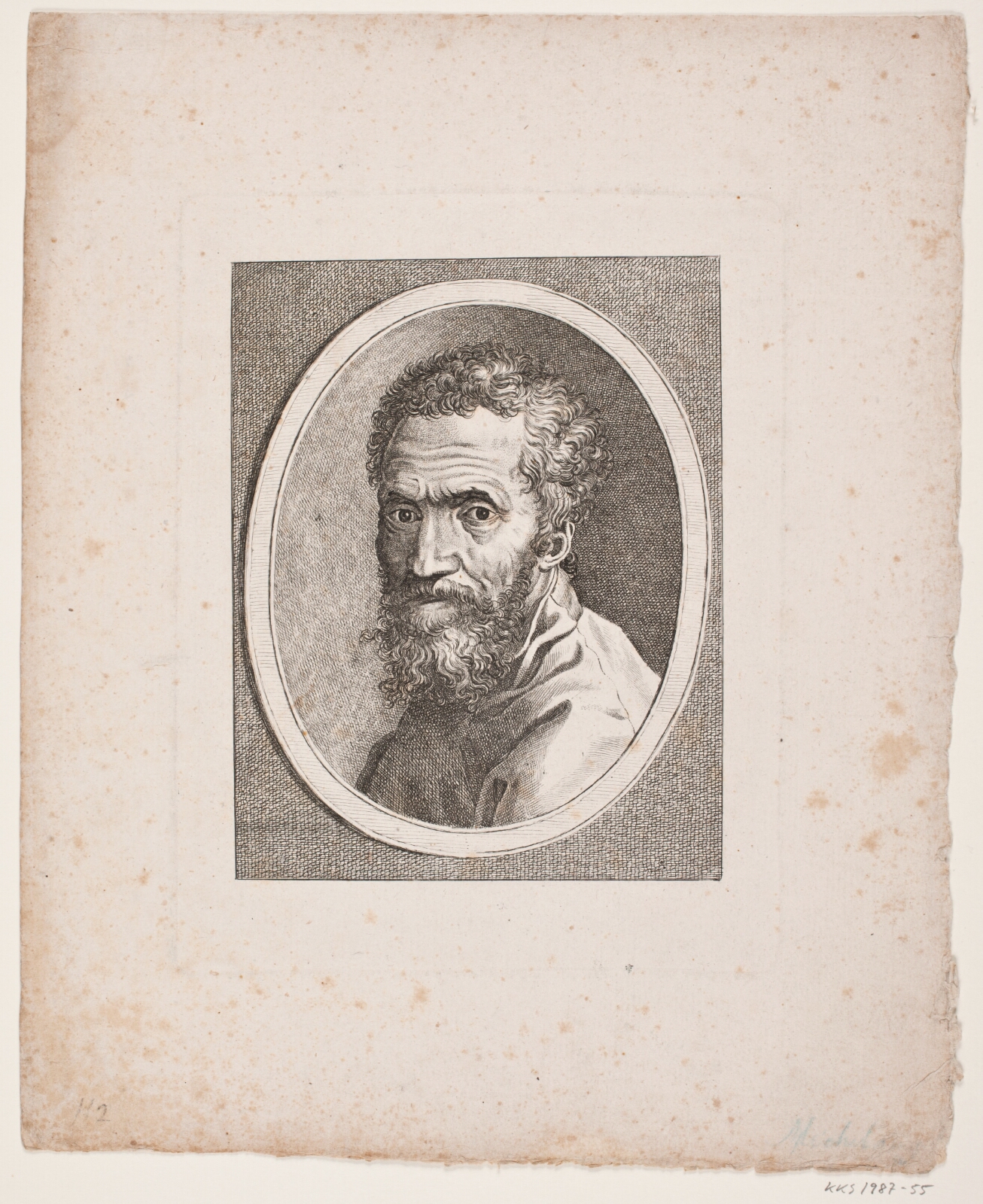 Ubekendt dansk, Portræt af Michelangelo