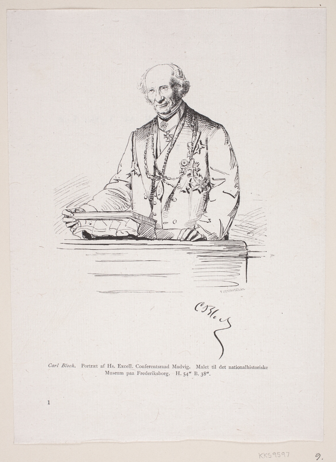 F. Hendriksen, Portræt af J. N. Madvig