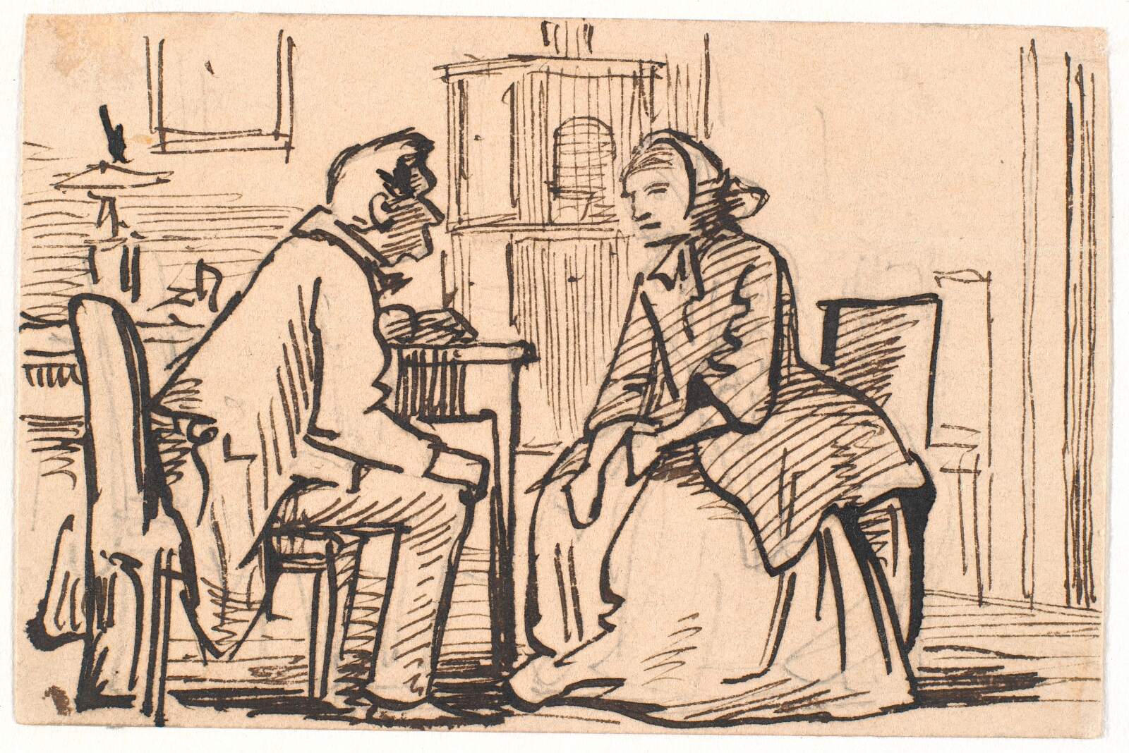 Wilhelm Marstrand, Enkens besøg