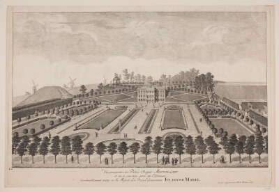 "Perspektivisk vue over Marienlyst slot", Müller, W.A., 1767