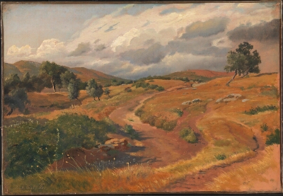Landscape near Tivoli, Italy, Lundbye, Johan Thomas, 1845
