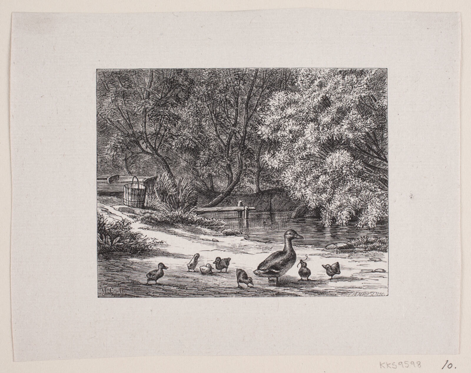 F. Hendriksen, Illustration til digt af Chr. Richardt