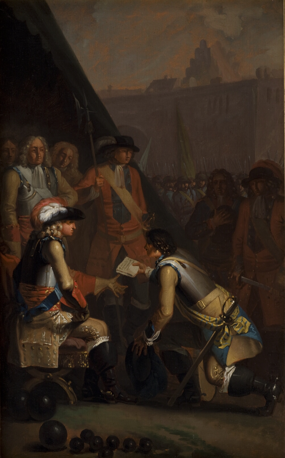 Nicolai Abildgaard, Magnus Stenbock overgiver fæstningen Tønningen til Frederik IV i 1714