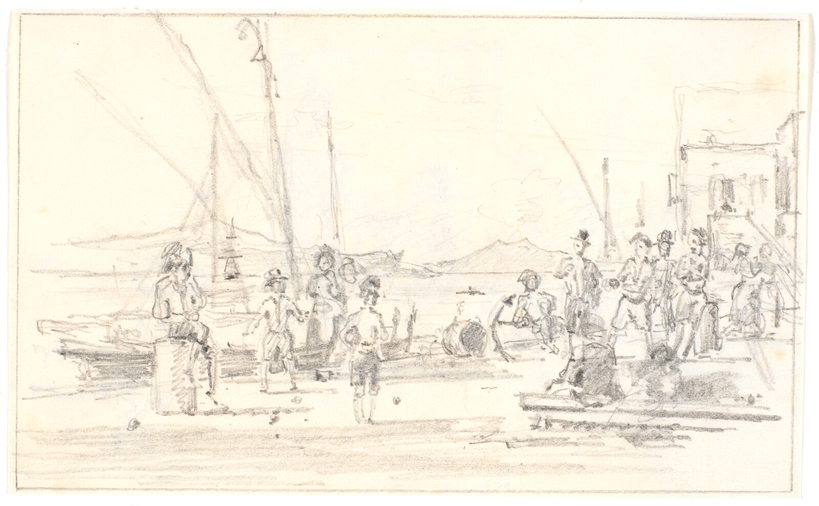 Martinus Rørbye, Parti af havnen i Palermo