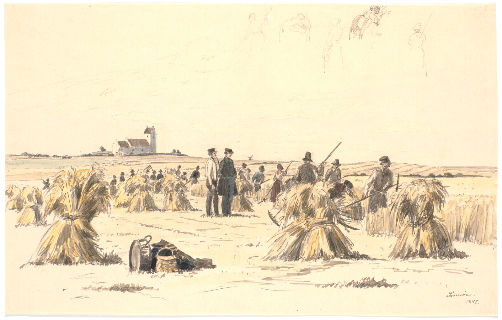 Martinus Rørbye, Høstarbejdere på marken