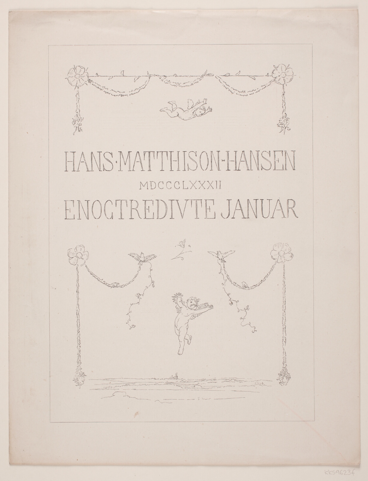 F. Hendriksen, Til Hans Matthison Hansens 75 års fødselsdag den 31. Jan, 1882