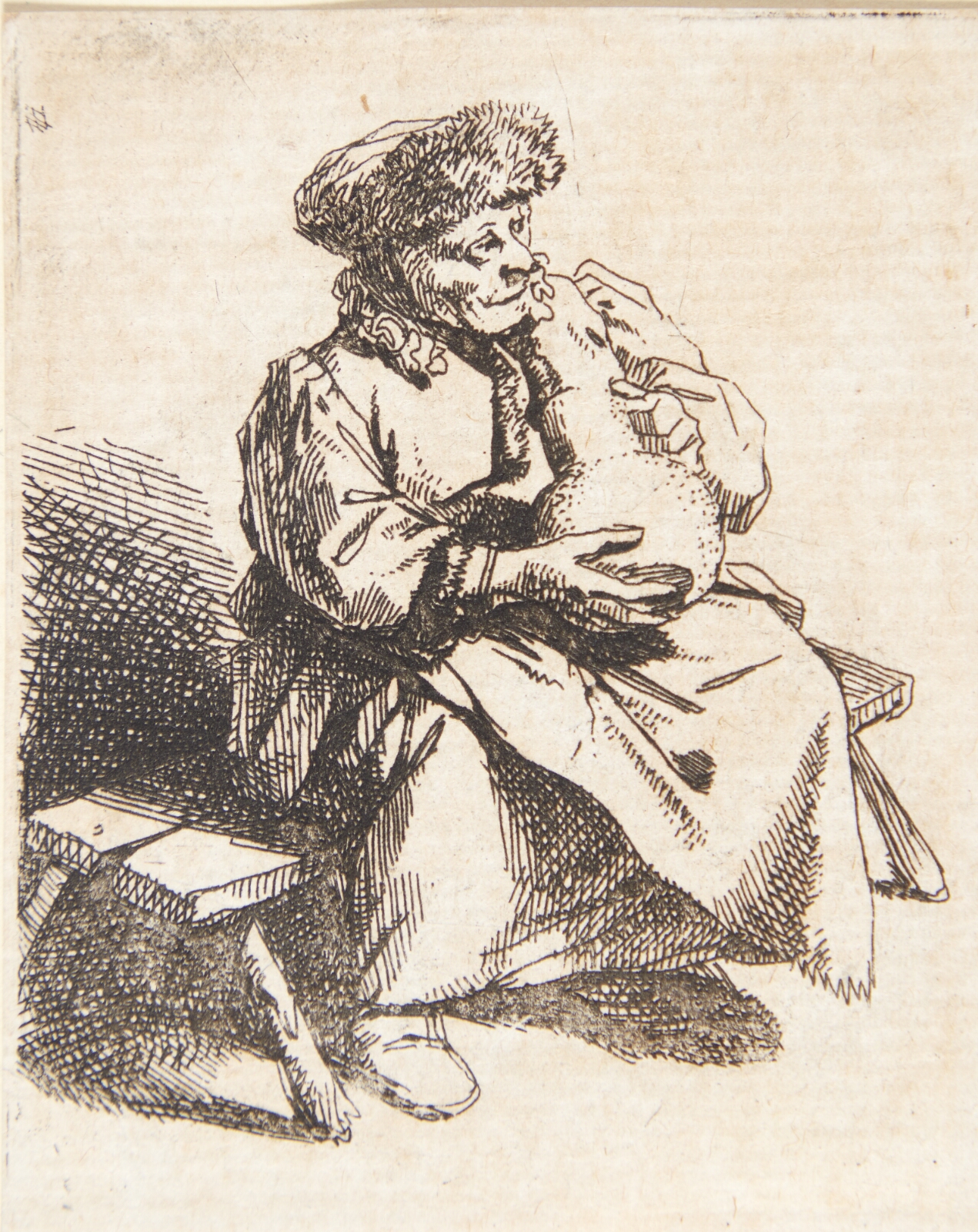 Cornelis Pietersz Bega, Siddende kvinde med en kande