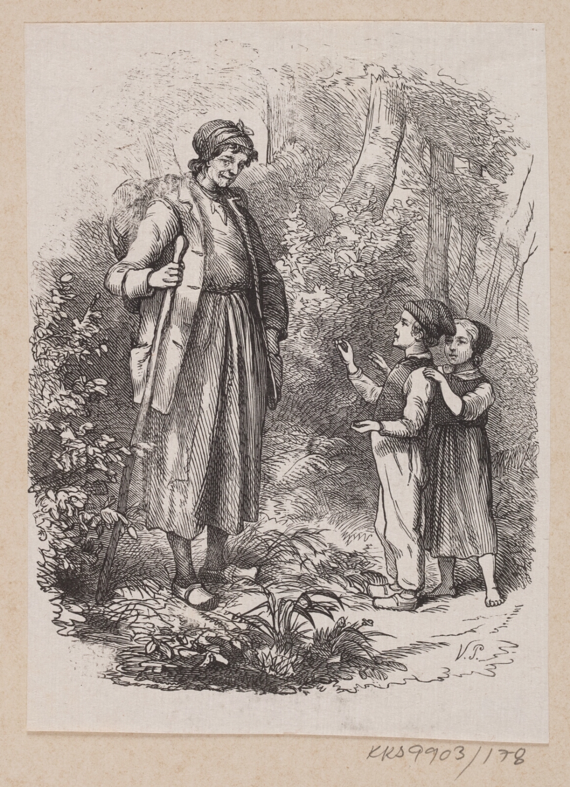 H.P. Hansen, Illustration til "Ib og lille Christine" i H.C. Andersen, "Eventyr og Historier", Bind 2