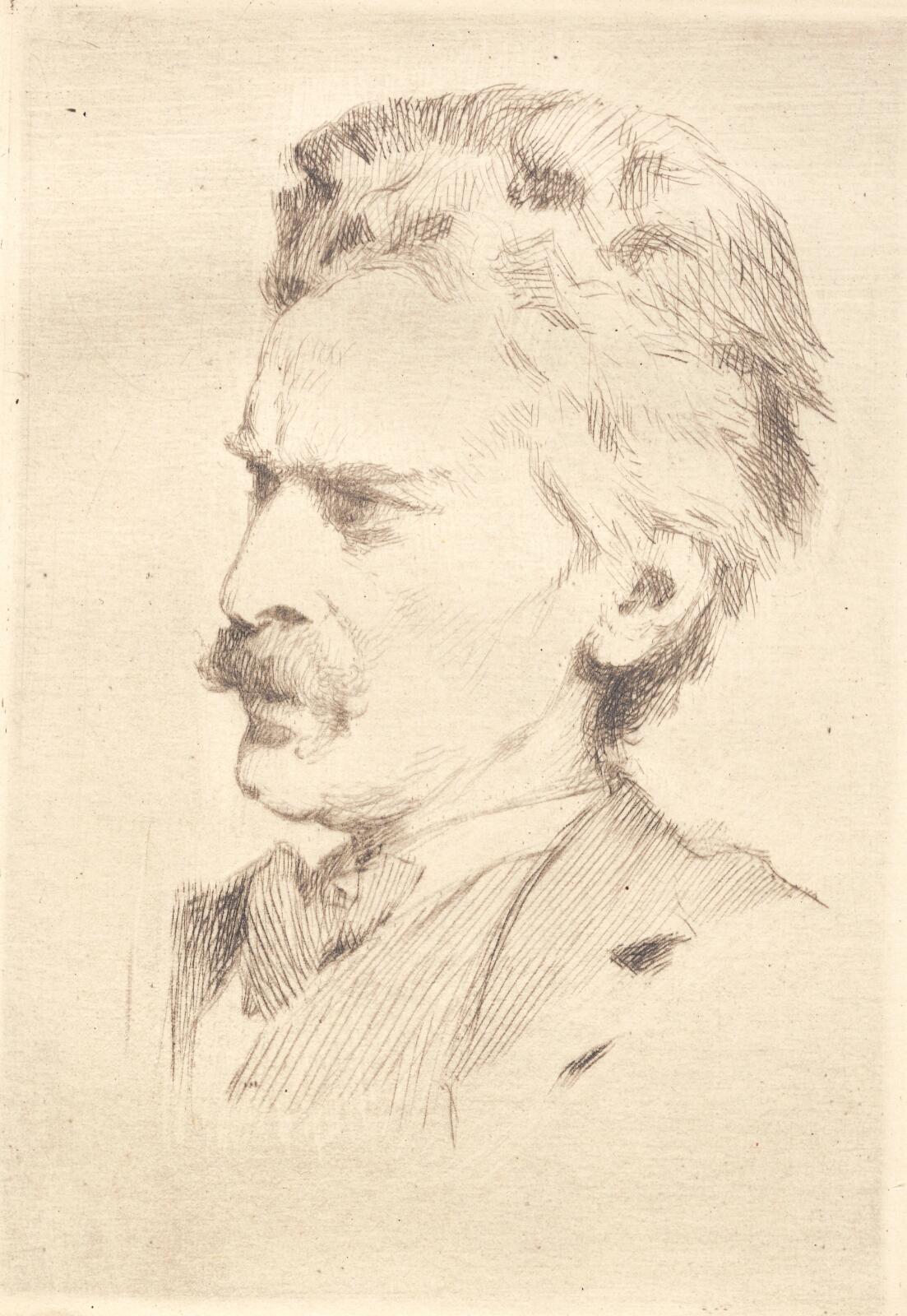 Frans Schwartz, Portræt af xylograf F. Hendriksen