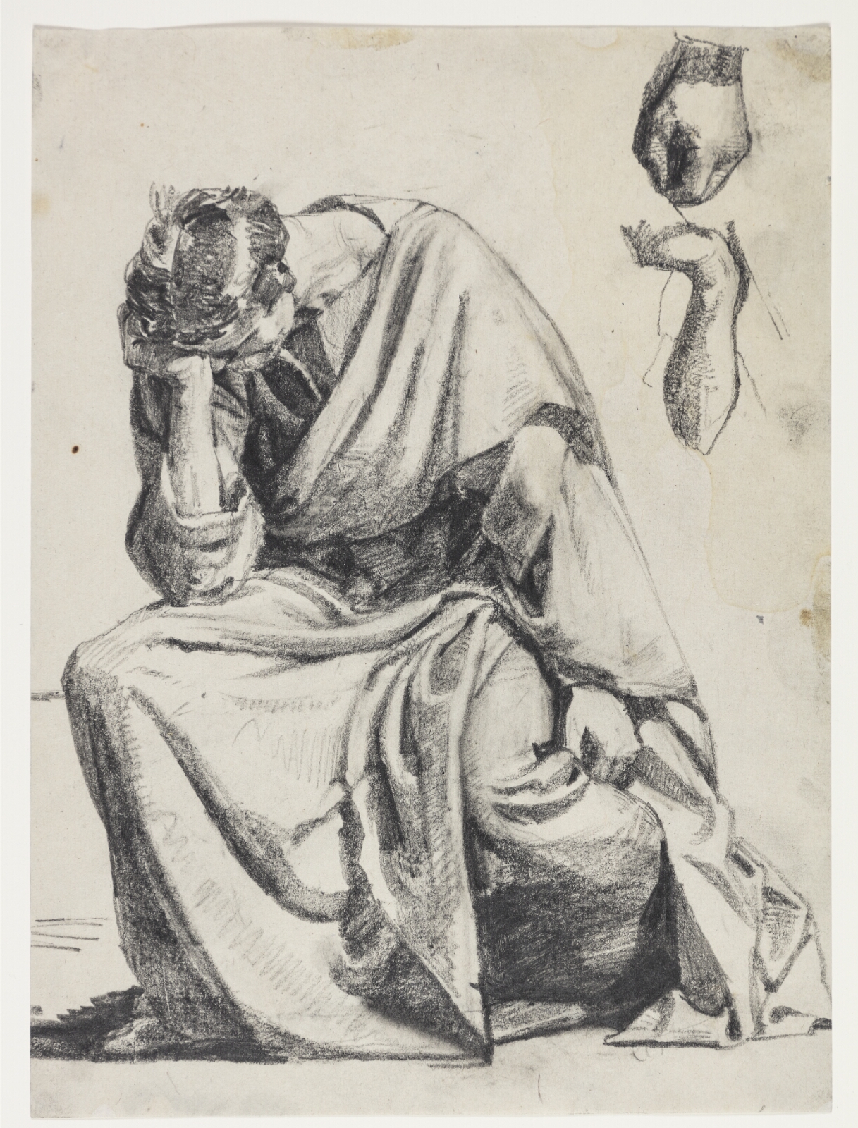 Carl Bloch, Den angrende Peter. Forarbejde til radering fra 1882