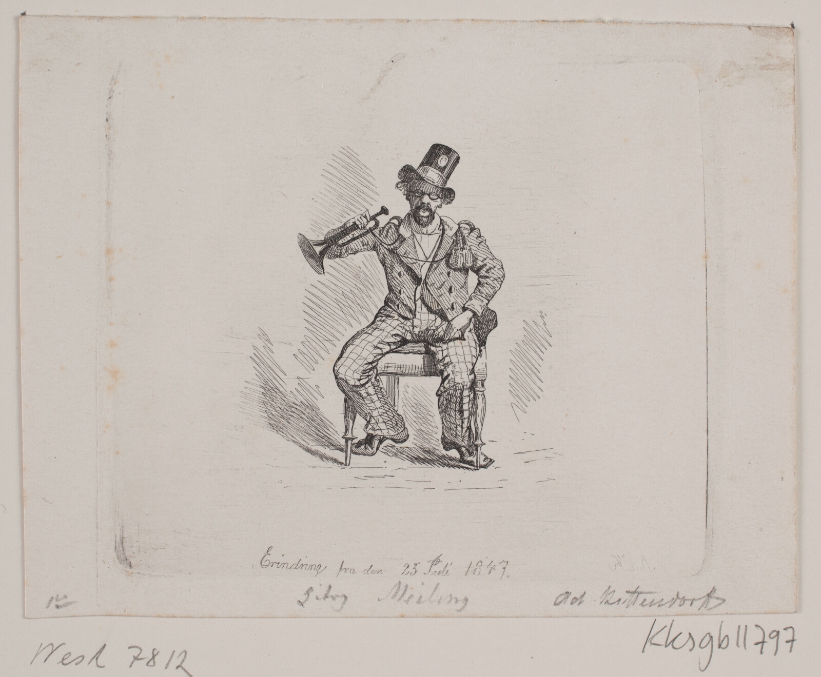 Adolph Kittendorff, Erindring fra d. 23. juli 1847