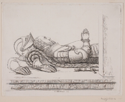 Christian III. Fra monumentet i Roskilde Domkirke, Magnus-Petersen, Julius, 1851