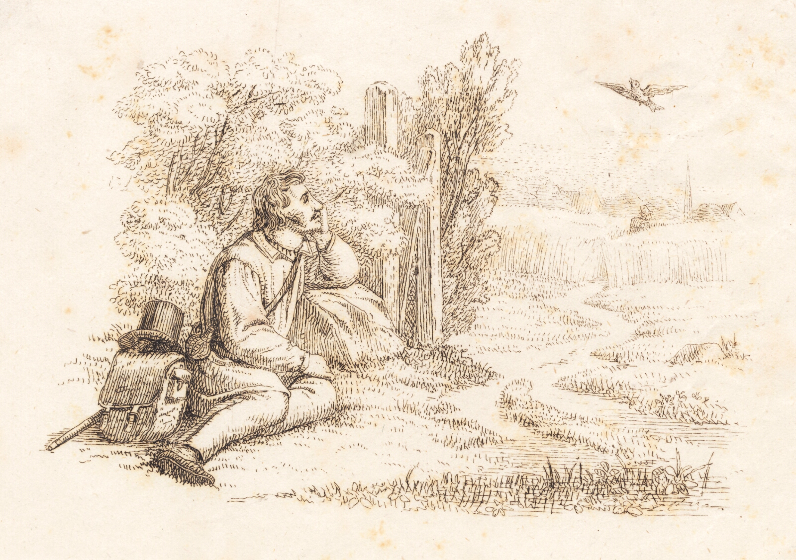 Martinus Rørbye, Illustration til "Halvhundrede Fabler for Børn" af Hey