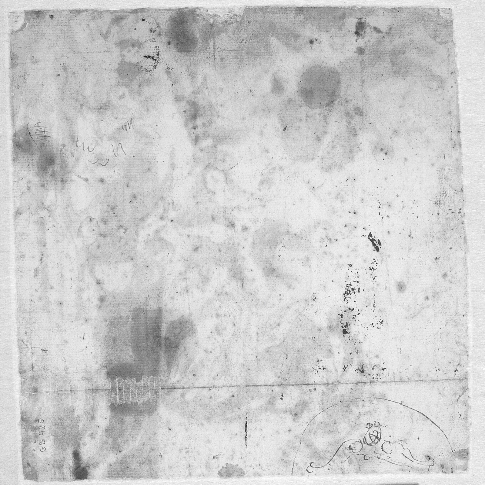 Luca Giordano, Fragment af en ornamental skitse