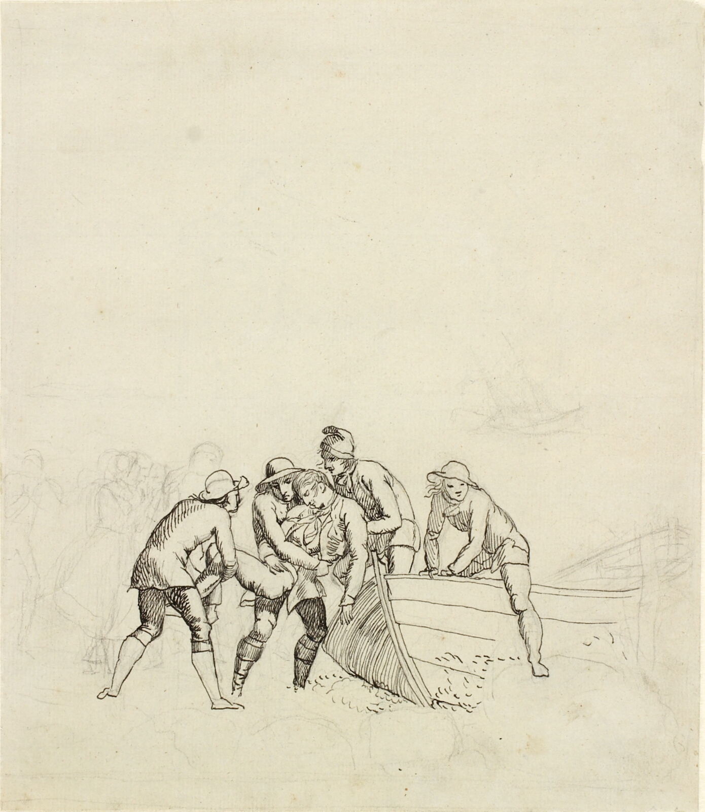 C.W. Eckersberg, Fiskerne fra Hornbæk - studie til hovedgruppen