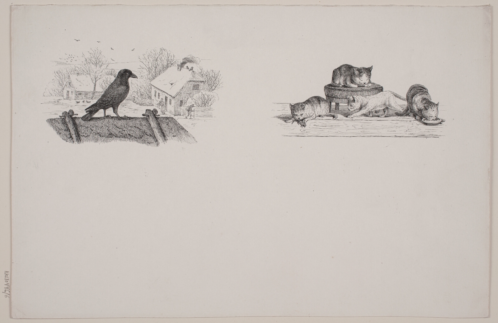 Otto Speckter, To illustrationer til W. Hey, "Halvthundrede Fabler for Børn"