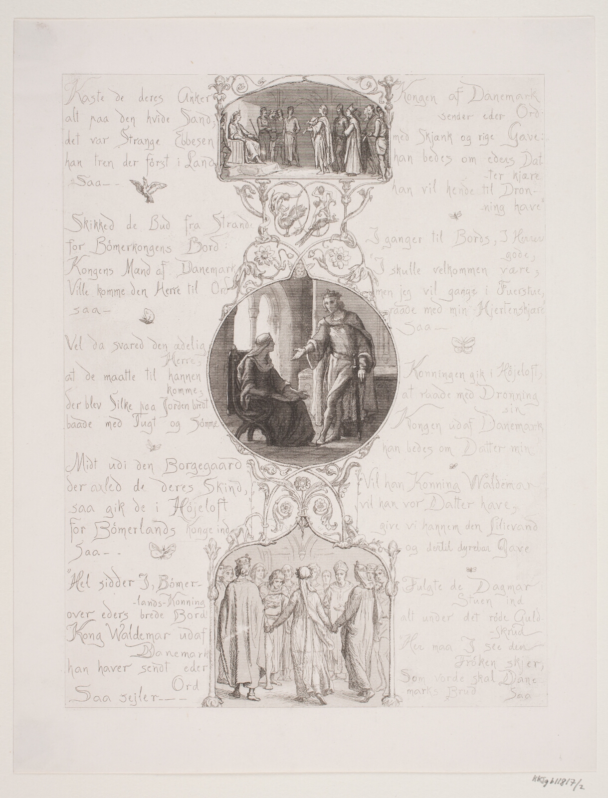 Lorenz Frølich, Illustration nr. 2 til "Visen om Dronning Dagmars ankomst til Danmark"