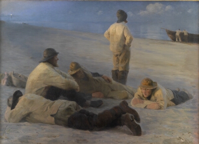Fishermen at Skagen Beach