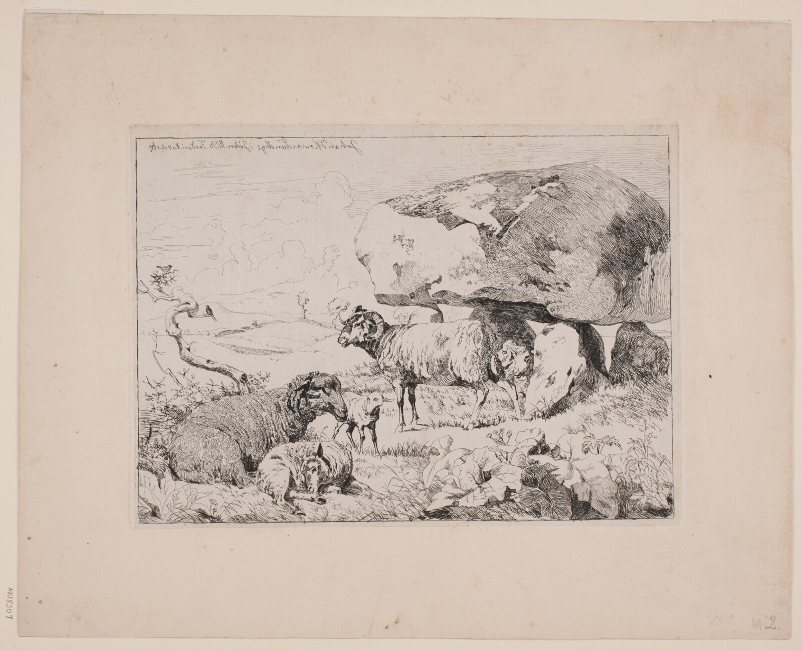 Johan Thomas Lundbye, Får ved en gravhøj
