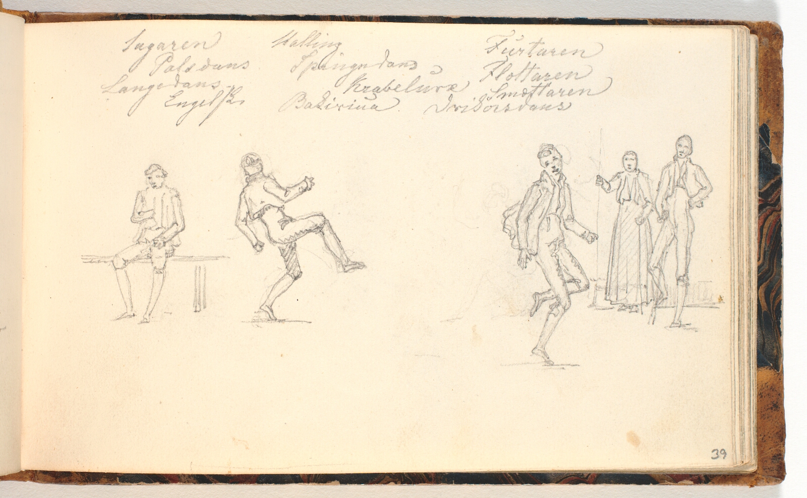Martinus Rørbye, Figurstudier af dansende