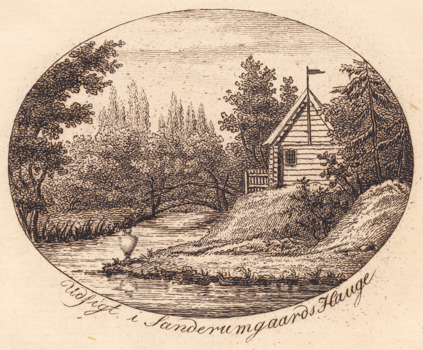 J.F. Clemens, Vignet. Udsigt i Sanderumgaards Hauge