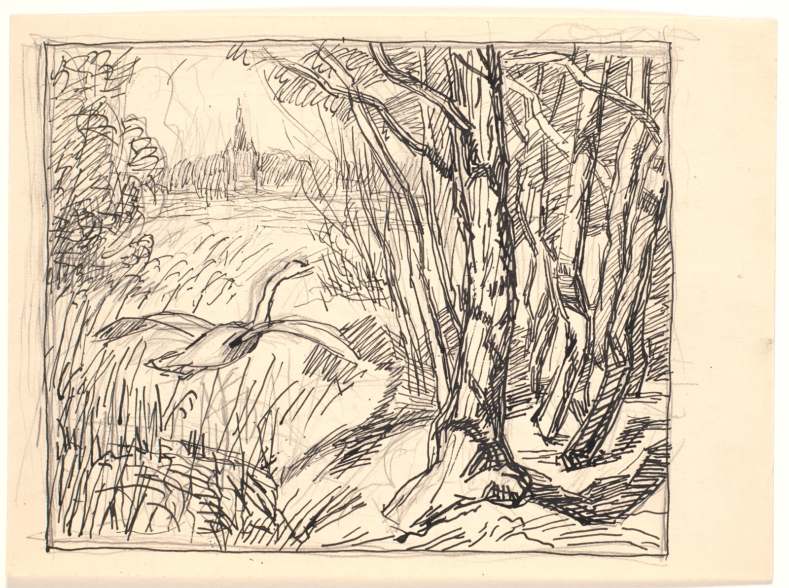 Fritz Syberg, Landskab med lettende svane