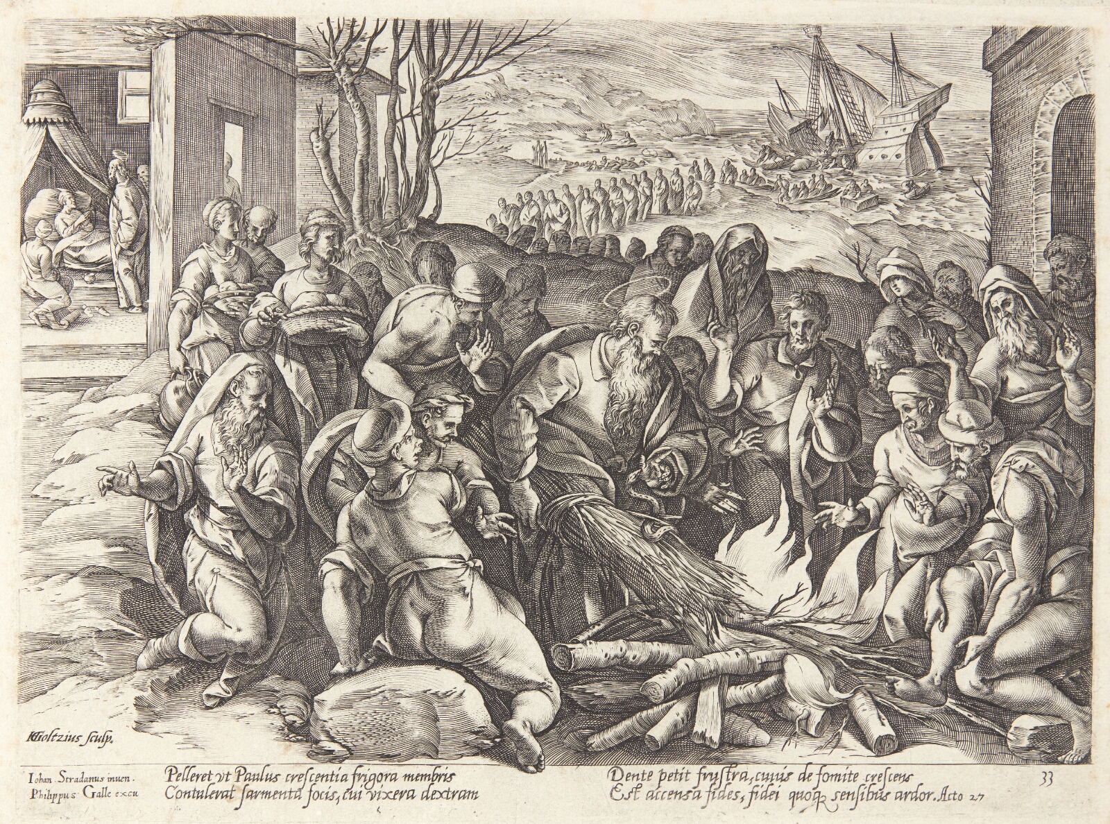 Hendrick Goltzius, Paulus bidt af giftslangen