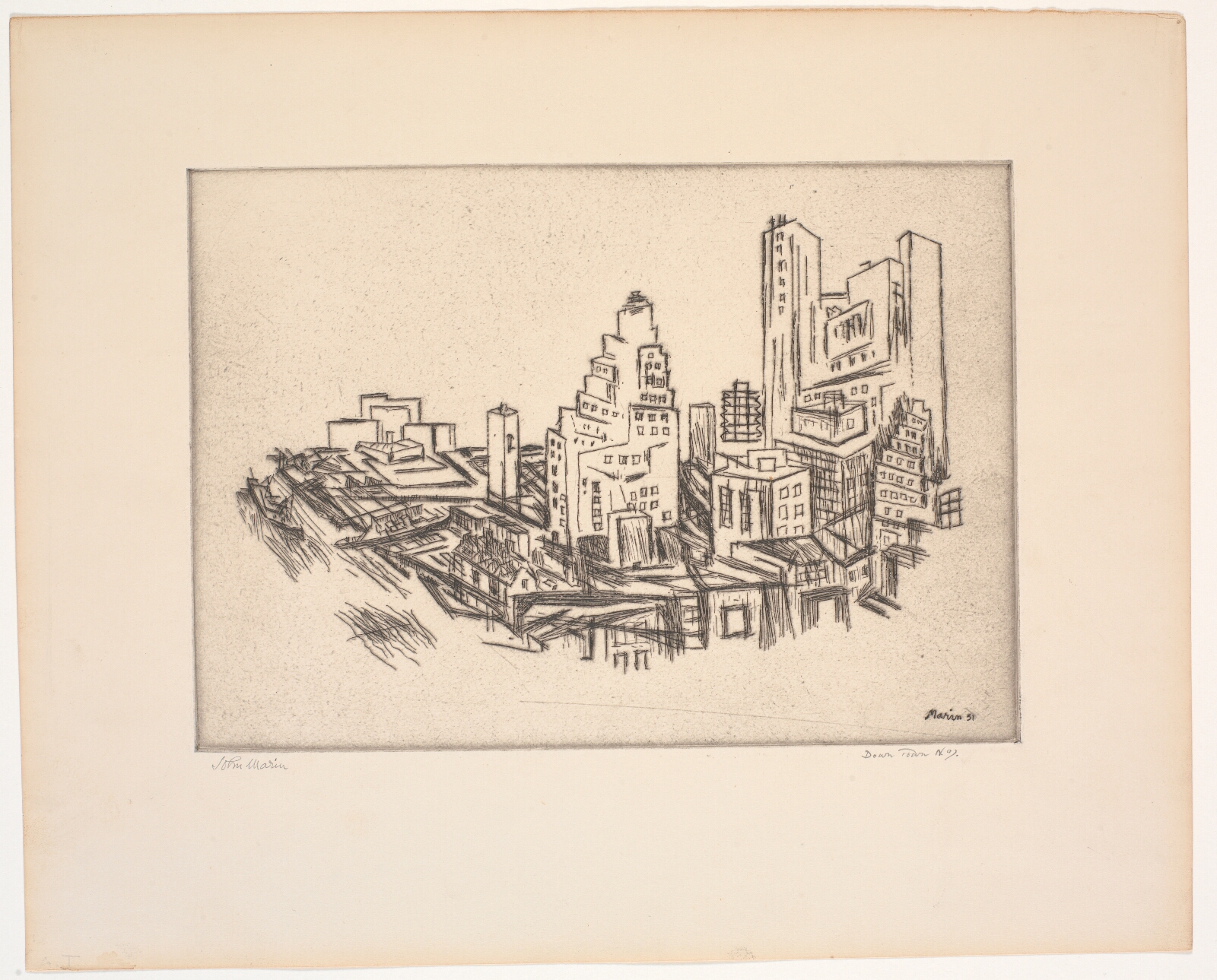 John Marin, Lower Manhattan from the Bridge