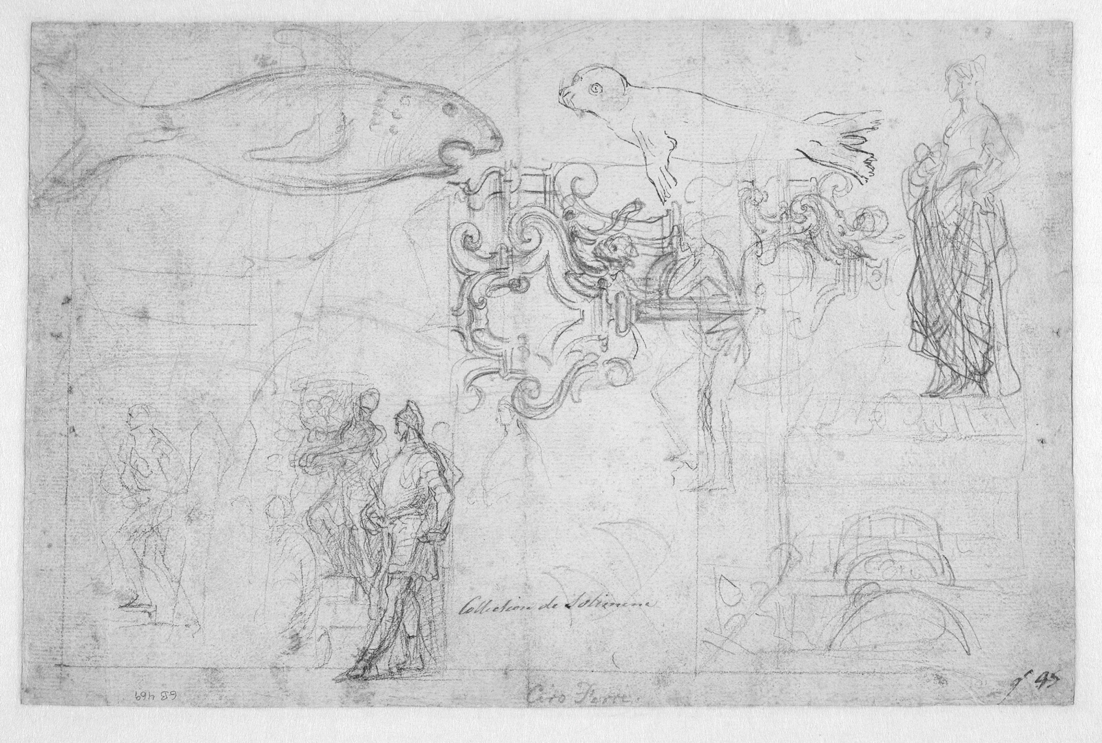Francesco Solimena, Studier af figurer, dyr og arkitektur