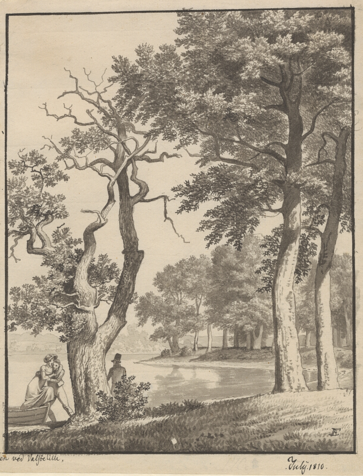 C.W. Eckersberg, Øen ved Valsøelille, July 1810