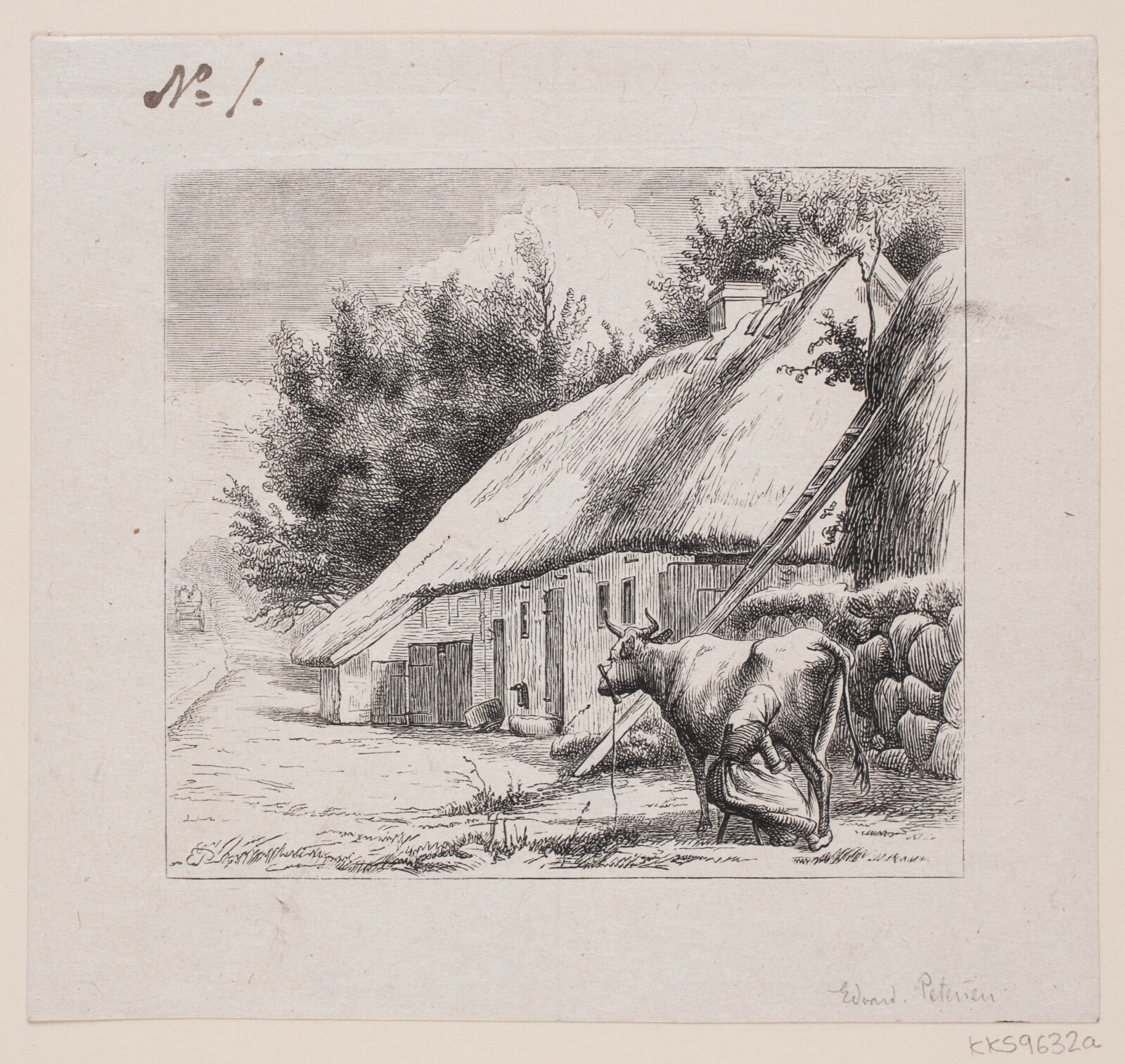 F. Hendriksen, Illustration til Carl Andersens digt, "Husmandskonen"