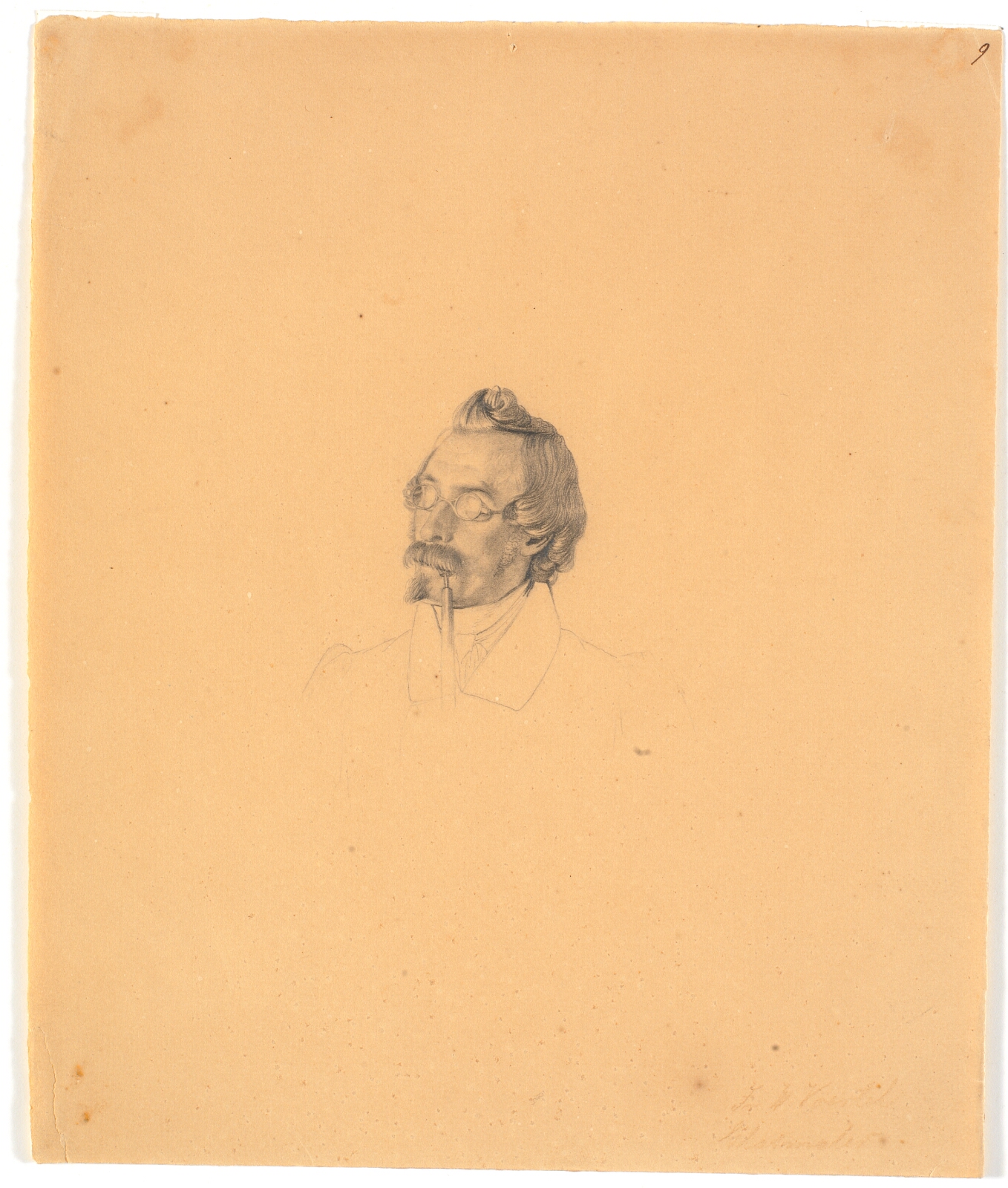 Wilhelm Bendz, Portræt af glasmaler Friedrich Vörtel