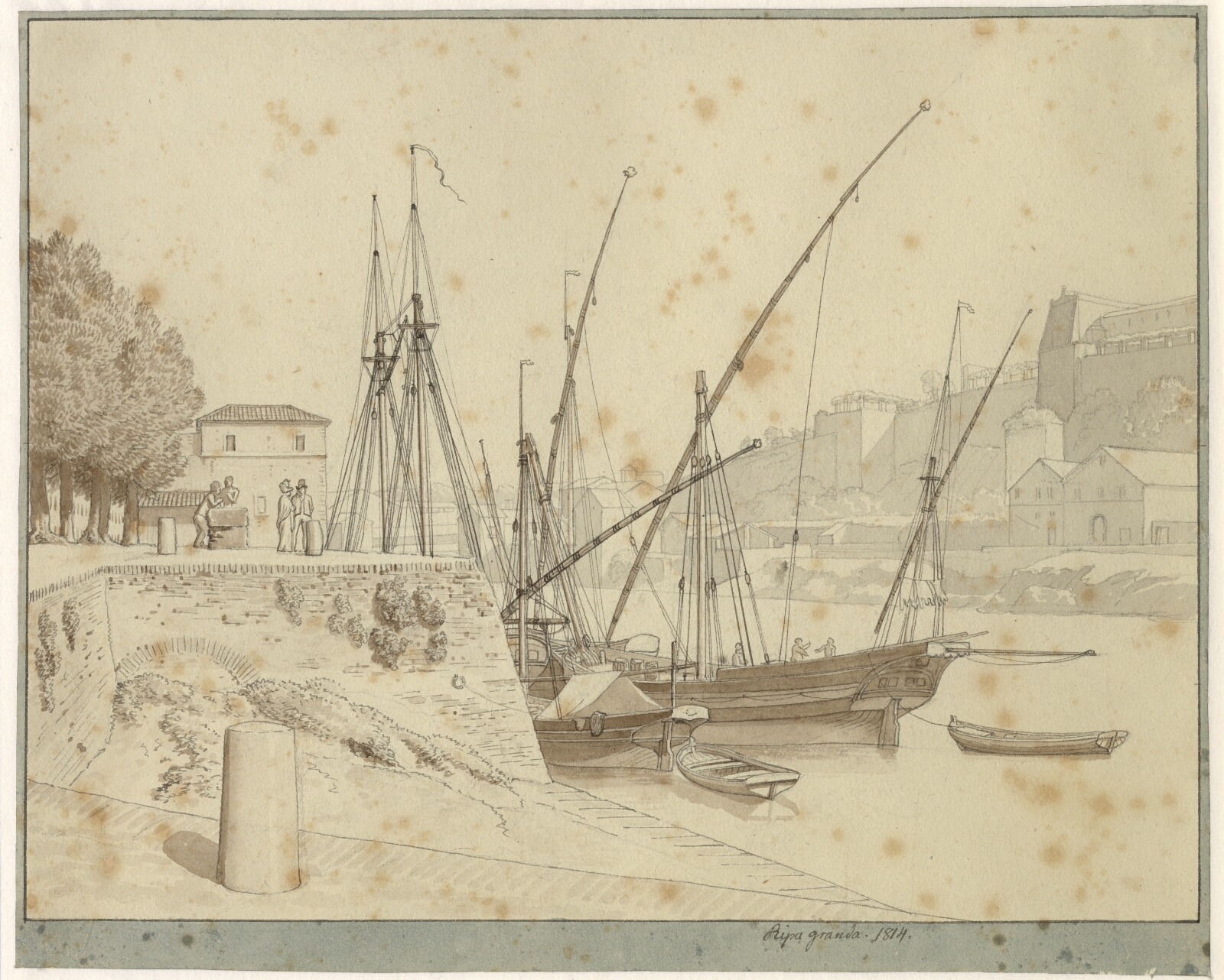 C.W. Eckersberg, Porta de Ripa Grande, Rom