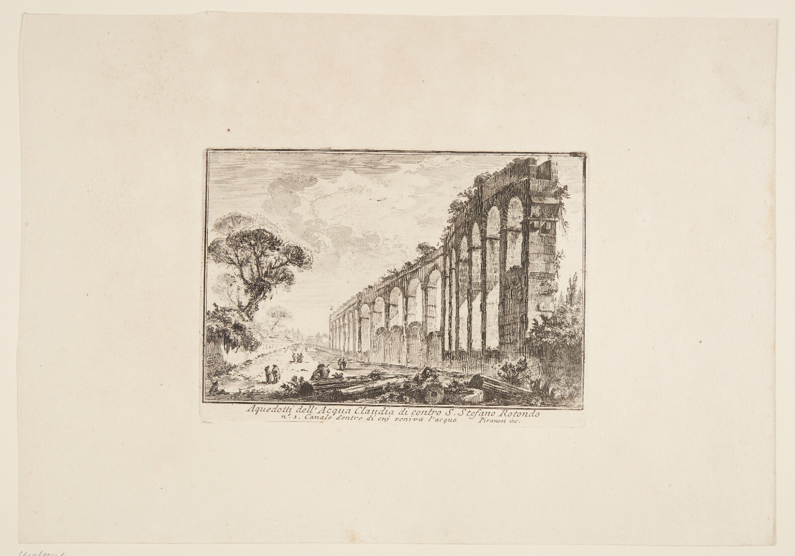 Giovanni Battista Piranesi, Acqua Claudia's akvædukt overfor S. Stefano's Rotondo