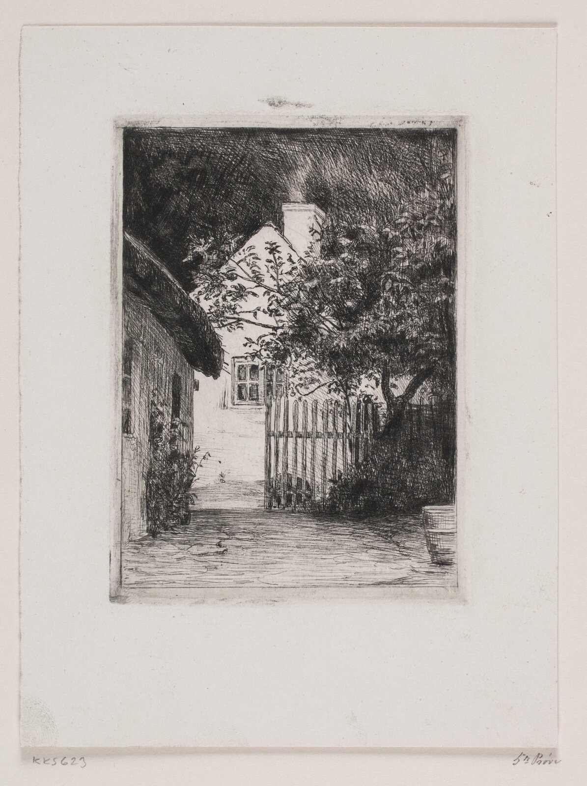 Carl Bloch, De to huse og frugttræet
