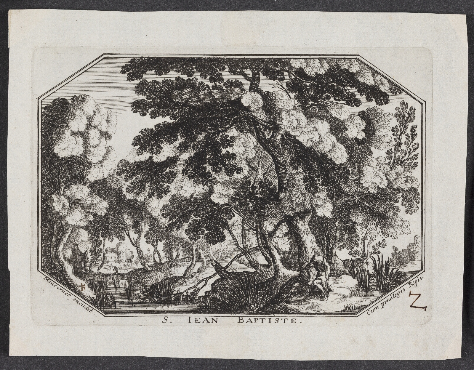 Nicolas Cochin, Landskab med Johannes Døberen (S. Jean Baptiste)