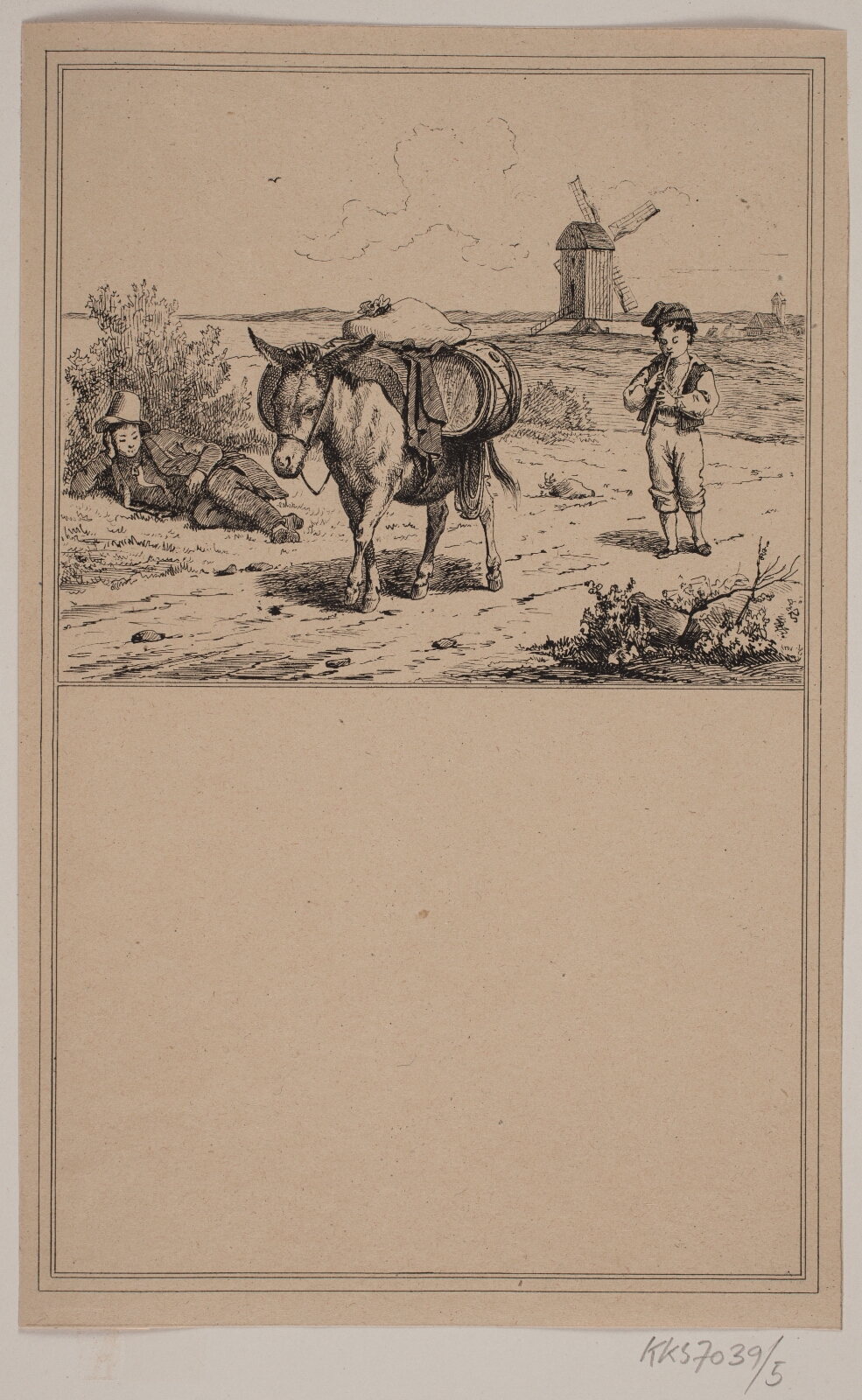 Adolph Kittendorff, Æslet. Nr. 4 i Chr. Winther og M. Rørbye, "25 Billeder for små børn"