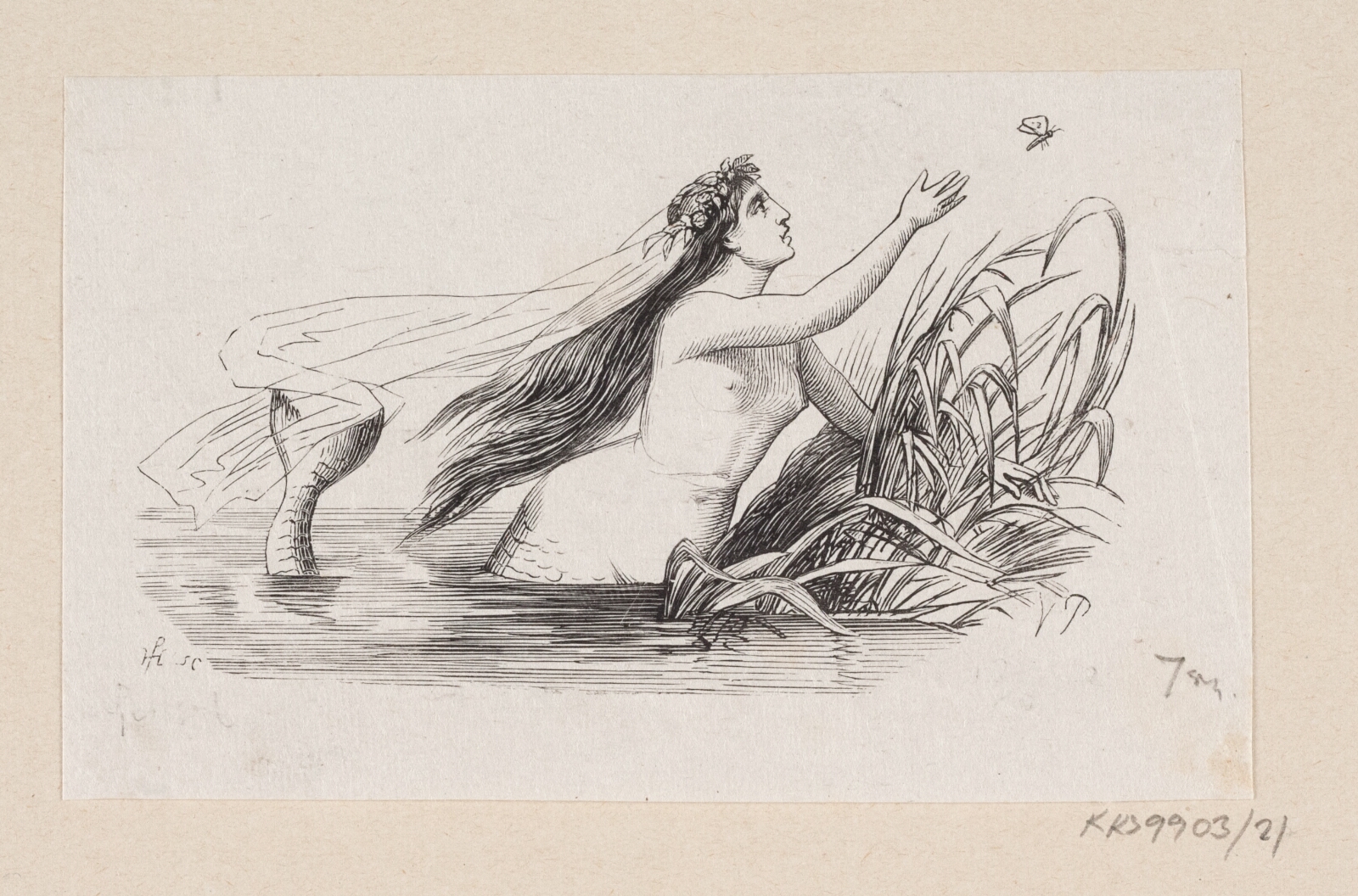 H.P. Hansen, Illustration til "Den lille Havfrue" i H.C. Andersen, "Eventyr og Historier", Bind 1