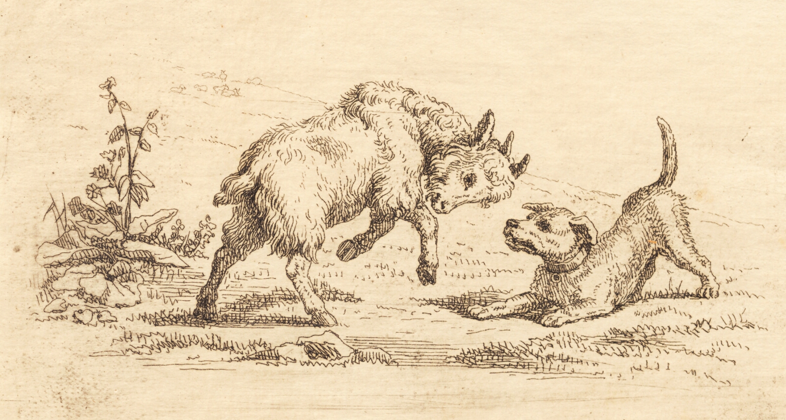 Martinus Rørbye, Illustration til "Halvhundrede Fabler for Børn" af Hey