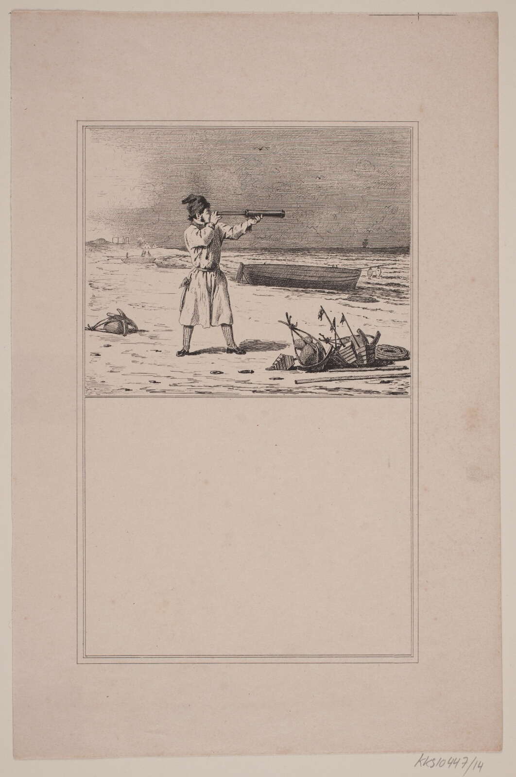 Adolph Kittendorff, Lodsen. Prøvetryk til Chr. Winther og M. Rørbye, "25 Billeder for små børn"