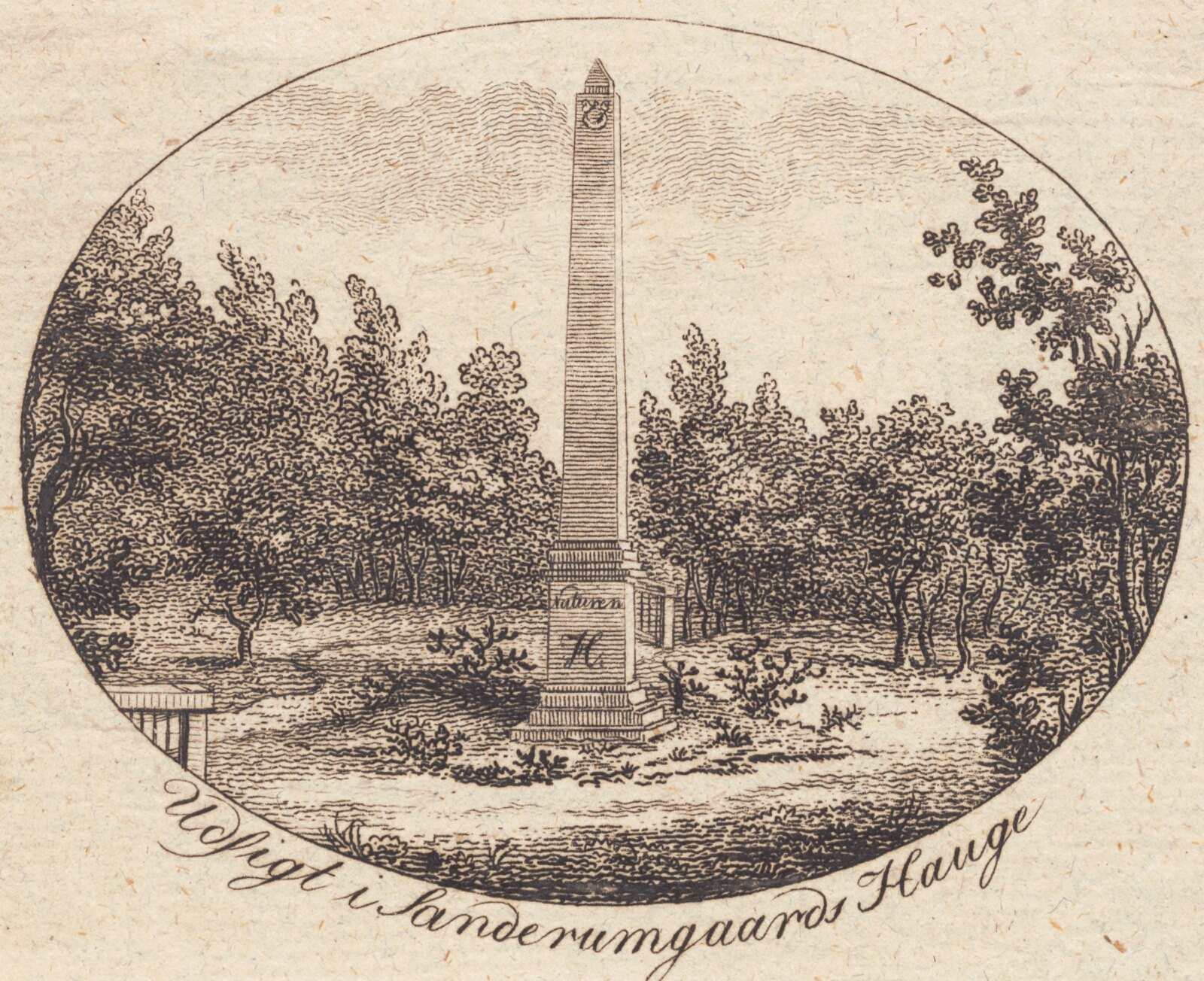 J.F. Clemens, Vignet. Udsigt i Sanderumgaards Hauge