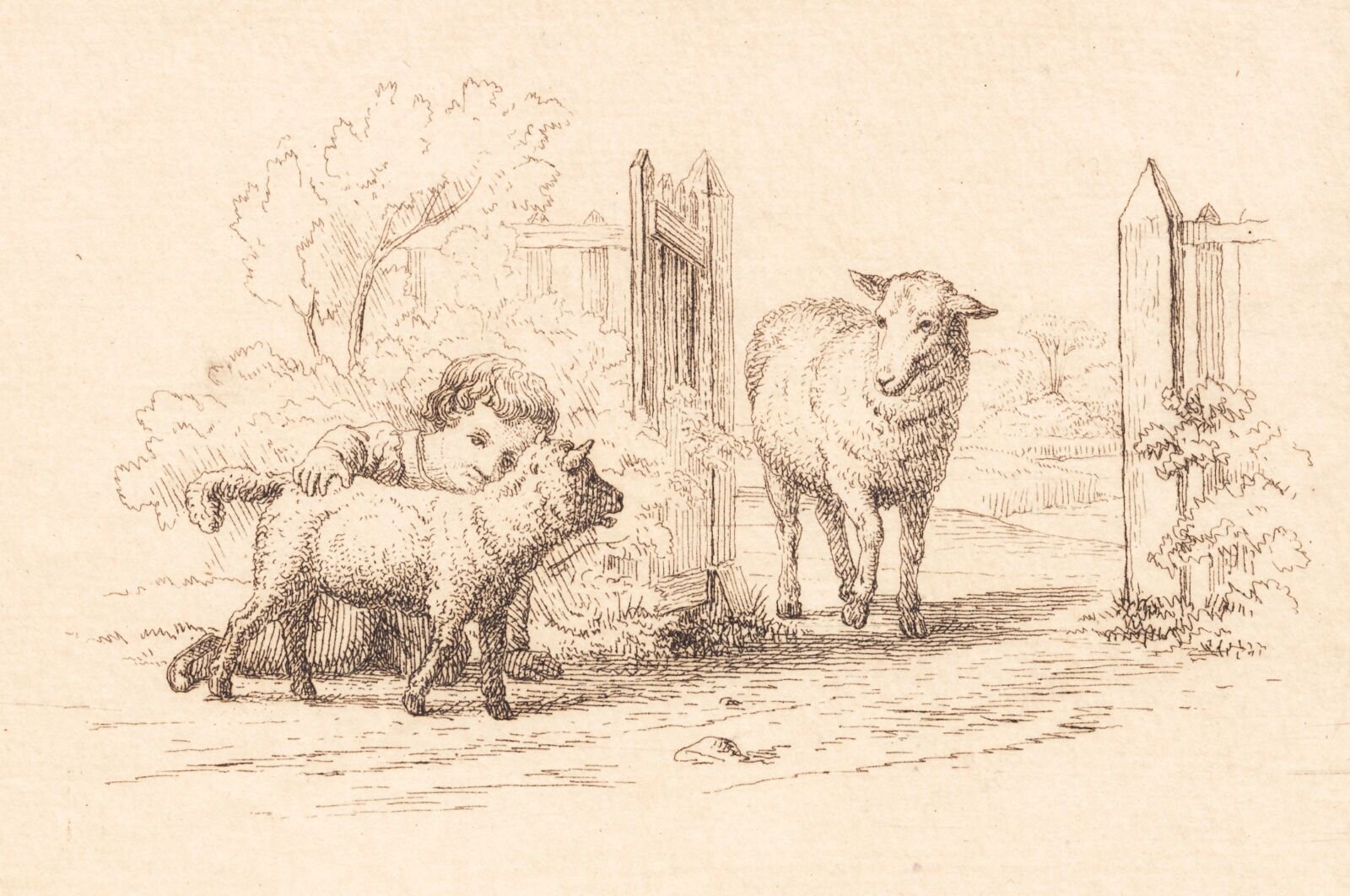 Martinus Rørbye, Illustration til "Halvhundrede Fabler for Børn" af Hey