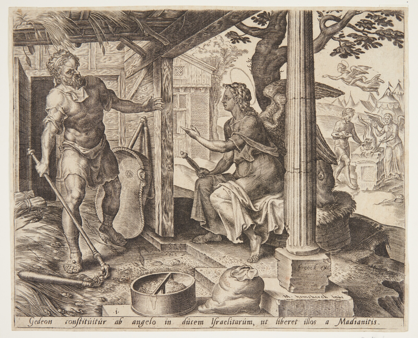Maarten van Heemskerck, Englen viser sig for Gideon