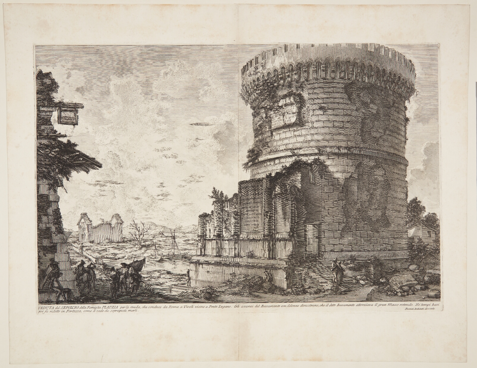 Giovanni Battista Piranesi, Plautiernes gravmæle nær Ponte Lugano på vejen mellem Rom og Tivoli