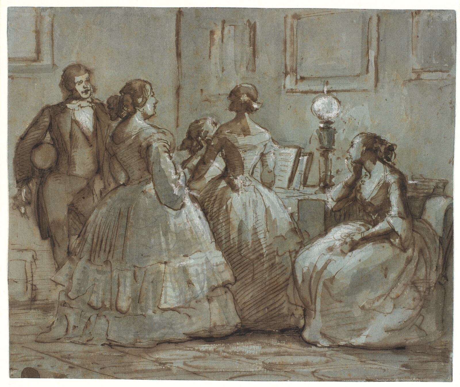 Wilhelm Marstrand, Københavnsk selskabsscene, der musiceres