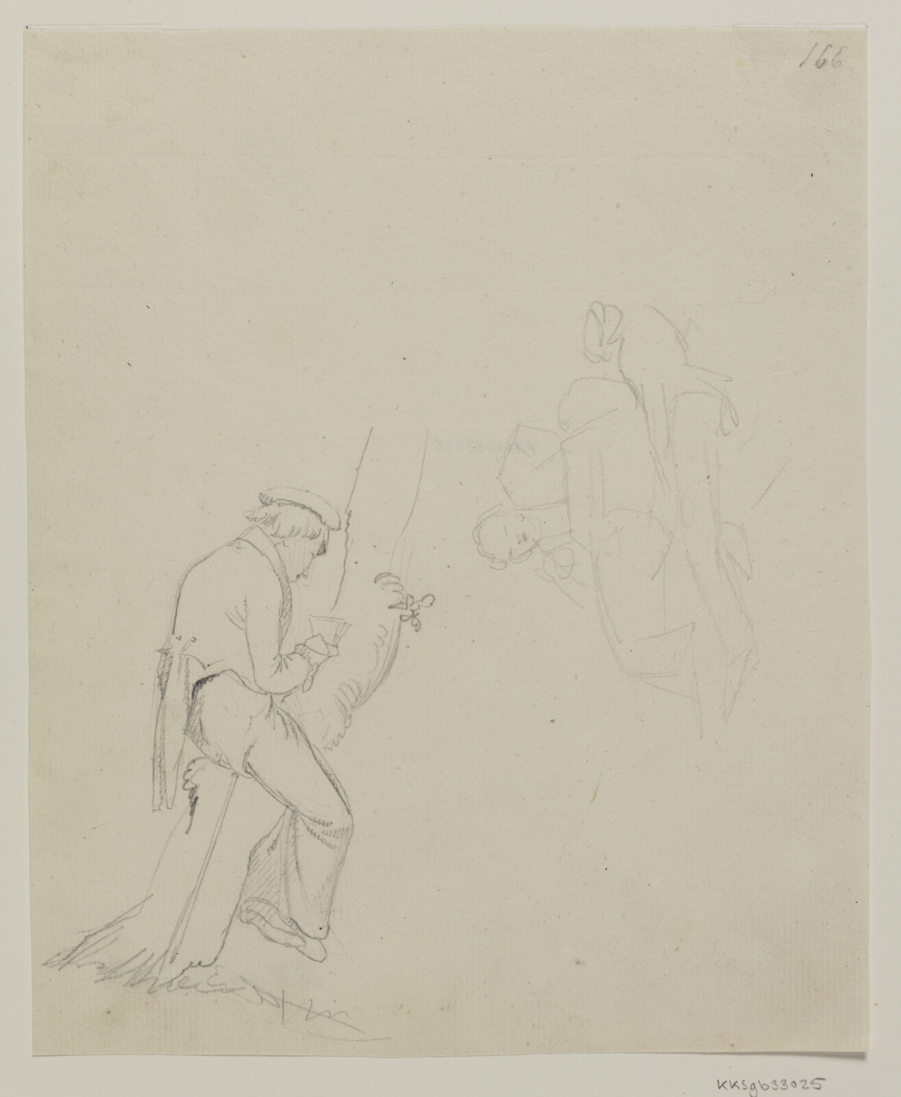 Albert Küchler, Tegnende kunstner i et træ og figurrids